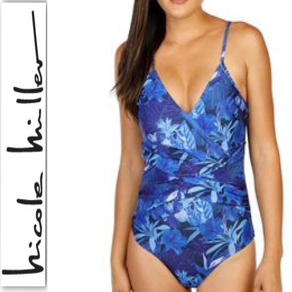 Nicole Miller Other - Nicole Miller One Piece Swimsuit Floral Blue Women's Various sizes NEW/NWT